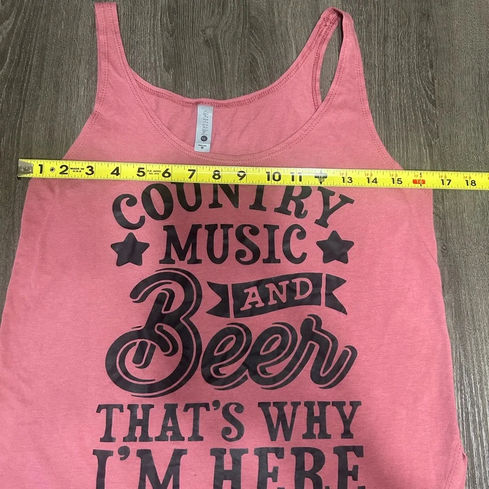 Pink‎ Country Music Tank Top Womens Medium Summer Festival Concert Western South